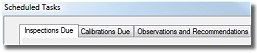 Test Centre tabs